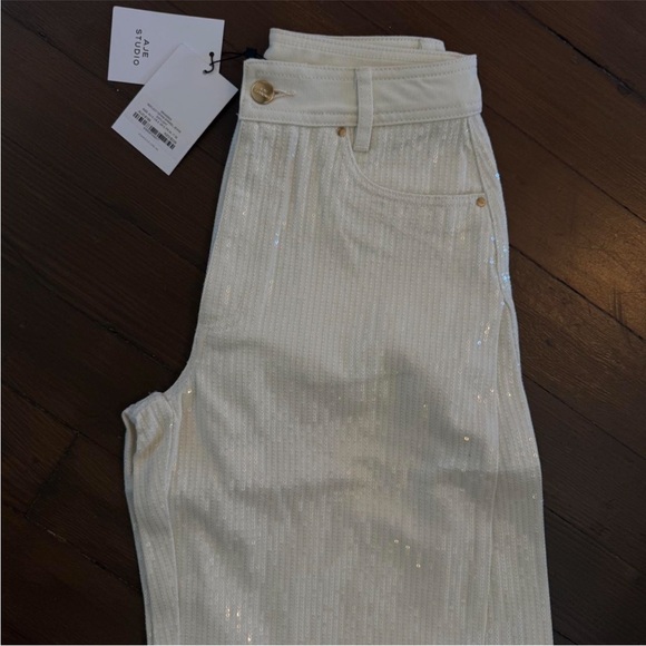 AJE white sequin jeans - Picture 4 of 9